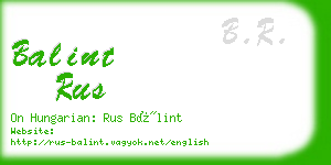 balint rus business card